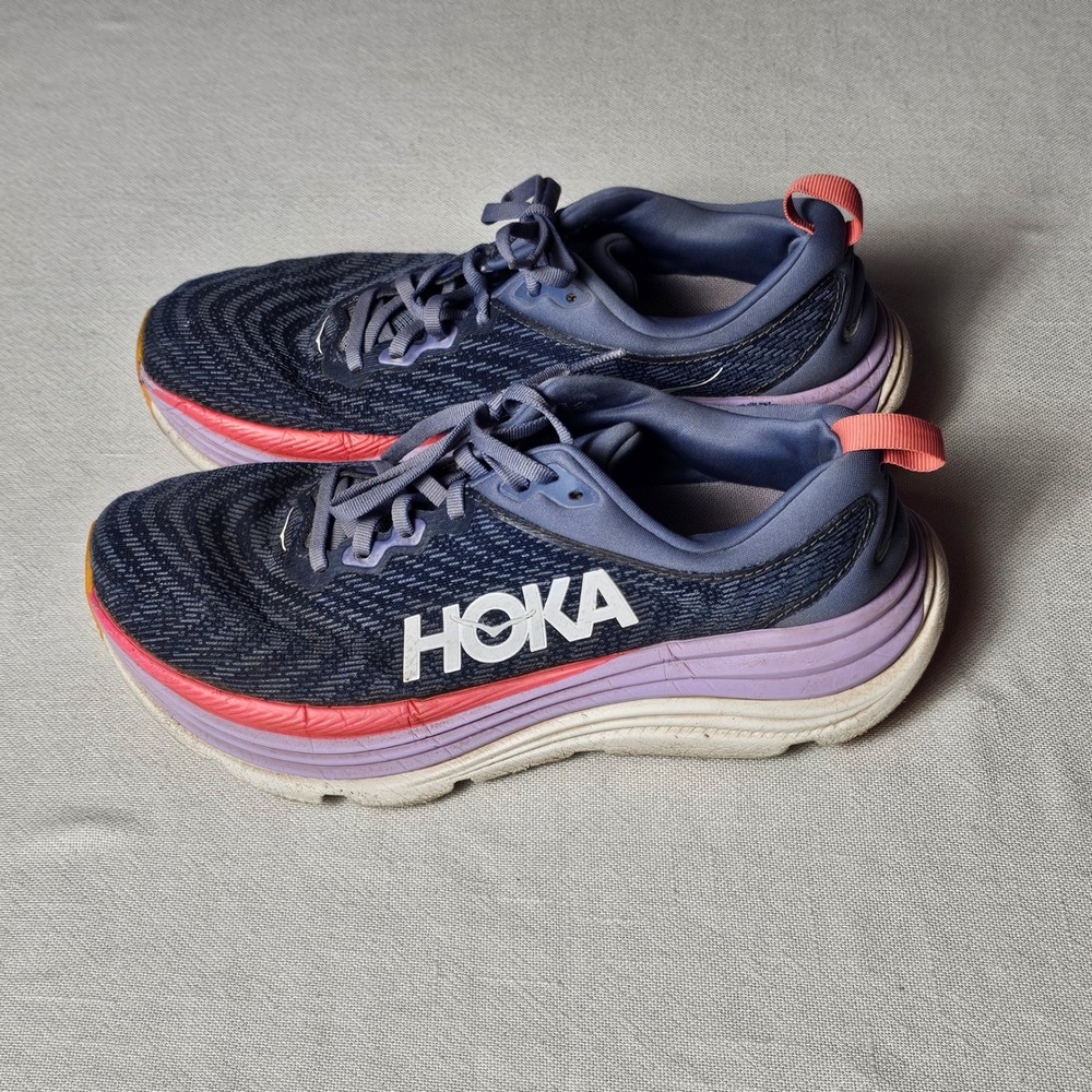 Hoka Gaviota 5 Womens 9.5B Blue Purple Pink Stability Running Shoes